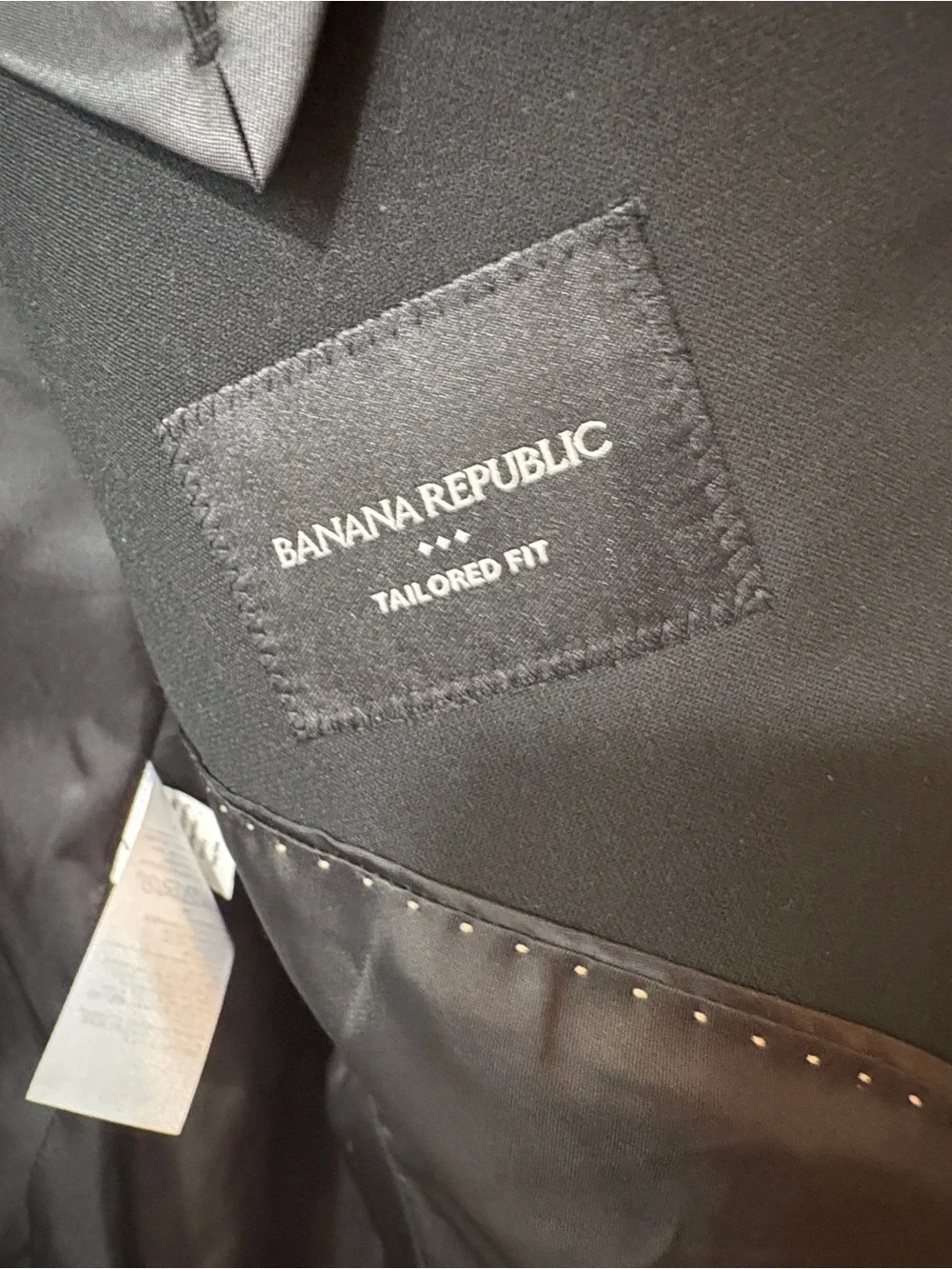 Banana Republic Black 2-Button Classic Suit Jacket Blazer 46R 108